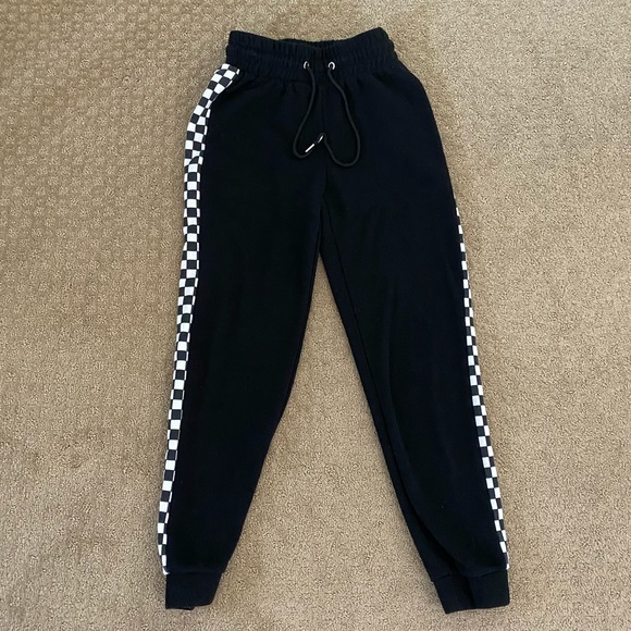 Checkered Black Pants - Picture 1 of 6